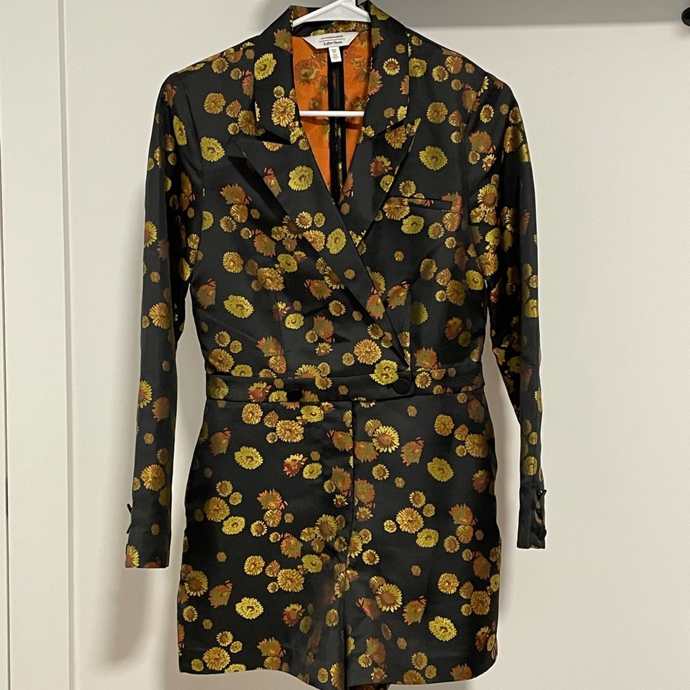 & Other Stories Blazer-Romper (black with flowers)